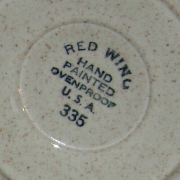 2 Vintage Red Wing Oven Proof Saucers 335 - Picture 5 of 5